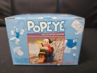 Olive Oyl Oil Salt And Pepper Shakers W/Popeye Picture On Chair 3.5” NEW IN BOX 