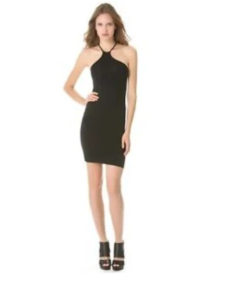 Vestido sin mangas Helmut Lang asimétrico halter capas negro S Foto 1 de 4