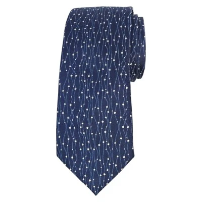 Corbata de diseñador KENNETH COLE AWEARNESS para hombre azul marino plata esculpida 3.0 Foto 1 de 4