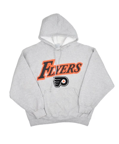 Vintage Philadelphia Flyers Hoodie Mens L Majestic NHL Hockey Hooded Sweatshirt Cover