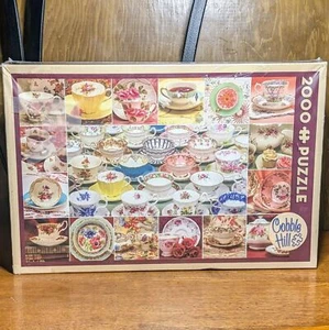 Teacup Tea Cup Time Collection Cobble Hill 2000 Piece PC Jigsaw Puzzle SEALED - Picture 1 of 5