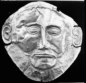 ATHEN ca. 1960 - Maske von Agamemnon Griechenland - Negativ 6 x 6 - GRE 107 - Bild 1 von 1