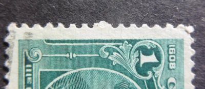 CANADA STAMPS #97i USED 1908 QUEBEC TERCENTENARY-HAIRLINES IN MARGIN VARIETY - Image 1 of 3