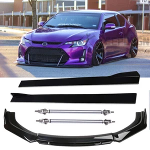 Divisor de labios parachoques delantero para Scion TC 05-16 FR-S + faldas laterales + puntales A+ - Imagen 1 de 12
