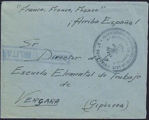 España - Guerra Civil - Falange - 1938 - Marca "Falange - Bandera de Castilla... - Imagen 1 de 1