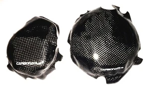 KTM EXC-F 250 350 4T 2017 2019 2x CARBON KUPPLUNGSDECKEL LIMADECKEL COVER - Picture 1 of 2