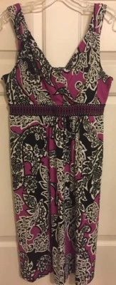 Nuevo con etiquetas Apt. Vestido vaina sin mangas cachemir rosa negro blanco talla 9 M para mujer Foto 1 de 4