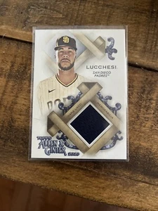 Joey Lucchesi relic jersey patch 2020 Topps Allen & Ginter Padres - Picture 1 of 1