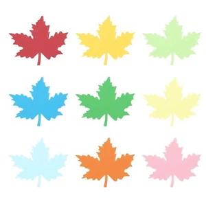 36 Maple Leaf Bulletin Cutouts Multicolor Paper Classroom Craft Decor - Picture 1 of 6