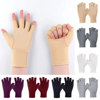 Damen-Sommer-Sonnenschutzhandschuhe Elastische Halbfinger-Anti-Uv-Handschuhe / - Bild 1 von 4