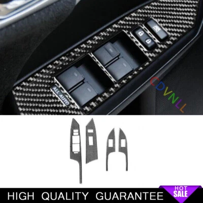 Borde de marco de panel elevador de bloqueo de ventana para Lexus CT200h 2011-2013 fibra de carbono real Foto 1 de 4