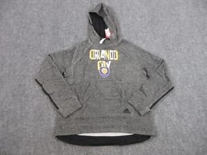 Orlando City SC Sweater Womens Small Gray Hoodie Futbol MLS Soccer Adidas - Picture 1 of 15