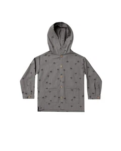 NWT Size 11-12y RYLEE & CRU Paradise Palms Hooded Overshirt - Picture 1 of 1
