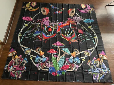 Halloween Skeleton Bathroom Shower Bath 36" x 72" Curtain with Rings Set -NEW - Image 1 of 4