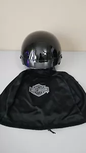 Harley Davidson 1/2 Helmet W/Sun Shield & Bag 98212-10VM/000M Medium - Foto 1 di 10
