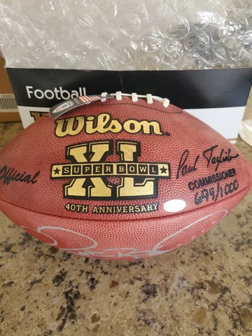 Superbowl XL Signed Autographed COA Football Collectible Steelers Jerome Bettis Cover