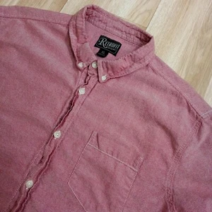 Retrofit Shirt Mens Sz XL Short Sleeve Button Down Cotton Red - Picture 1 of 11