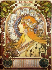 11x17 inch Posters Prints 5 Alphonse Mucha Art Nouveau Set of Five