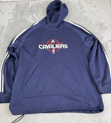 Vintage Y2K Cleveland Cavaliers Adidas NBA Hoodie Men’s Size Large Blue  - Image 1 of 4