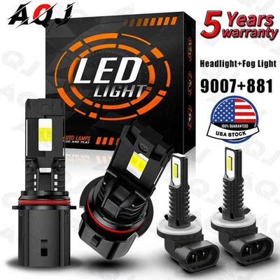 Kit de luces antiniebla LED combinadas blancas 6000K para Mercury Tracer 1999 4x Foto 1 de 4