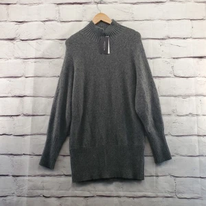 LAFAYETTE 148 NEW YORK Sweater Womens Large Tunic Cashmere Blend Gray NWT - Picture 1 of 10