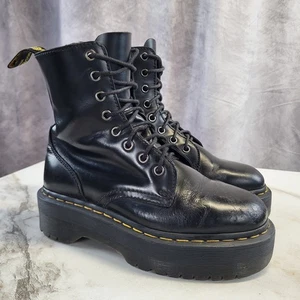 Dr Martens Jadon stivali platform invecchiati donna taglia 6 neri - Foto 1 di 17