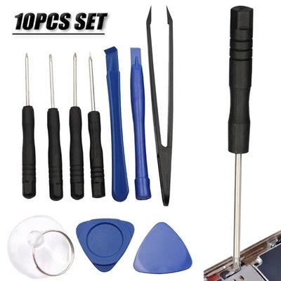 10Pcs/Set Phone Opening Tools/Crowbar Pry Bar Screwdriver Tweezers Repair Tools. - Image 1 of 4