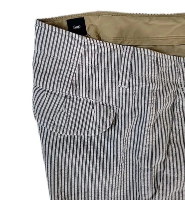 Seersucker Hombre Talla 38 Gap Azul Y Blanco Foto 1 de 4