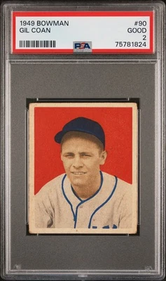 1949 Bowman Gil Coan PSA 2 Senators #90 - Image 1 of 2