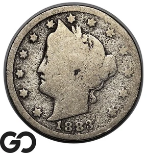 1883 Liberty Nickel, V Nickel, With Cents - Picture 1 of 3