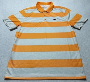 Nike Golf Dri-Fit Polo Shirt Men’s Medium Striped 725516 Standard Fit Casual - Picture 1 of 7