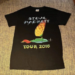 Steve Hackett 2016 Tour T-Shirt Men Black Gildan Cotton Size S - Picture 1 of 4