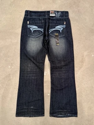 Jeans Paco Vintage Para Hombre 35x30.5 Bordados Corte Bota Denim Nuevo Con Etiquetas Patinador Y2K Foto 1 de 4