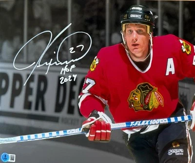 FOTO 11X14 FIRMADA POR JEREMY ROENICK CHICAGO BLACKHAWKS BECKETT CERTIFICADO DE AUTENTICIDAD 2W918337 Foto 1 de 4