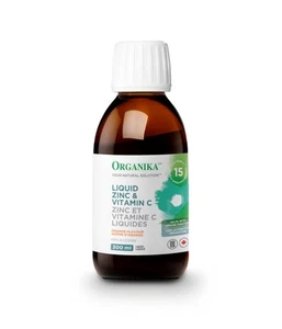 Organika Liquid Zinc and Vitamin C - Orange Flavour - Immunity Support- 300 ML - Picture 1 of 5