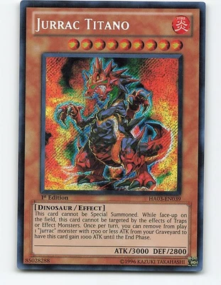 Jurrac Titano #HA03-EN039 Secret Rare 1st Edition Yugioh Card - Image 1 of 2