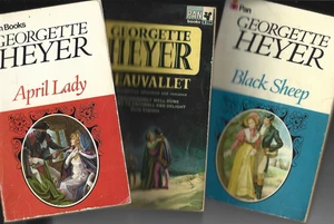 Bundle of 3 Georgette Heyer books (PB Pan books 1960/70s) good to fair condition - Picture 1 of 7
