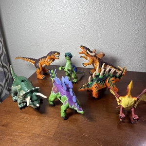 LOTE DE 7 2004, 05 figuras de dinosaurios Fisher Price Imaginext Mattel piezas móviles - Imagen 1 de 22