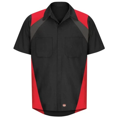 Red Kap Men's Short Sleeve Tri-Color Shop Shirt - Image 1 of 4