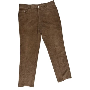 Harry Rosen Corduroy Pants Soft Trousers Brown Made in Canada 34x32 - Picture 1 of 11