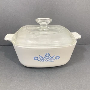 1960’s EC CORNING WARE P-1 1/2-B BLUE CORNFLOWER 1 1/2 Qt KASSEROLLE mit Deckel - Bild 1 von 18