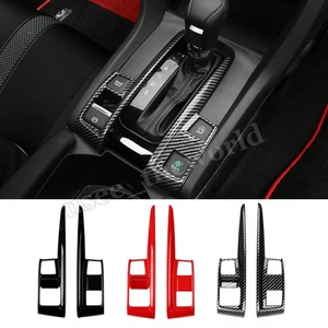 Carbon Fiber Gear Shift Button Panel Cover Trim For Honda Civic 10th 2016-2021 - Bild 1 von 24