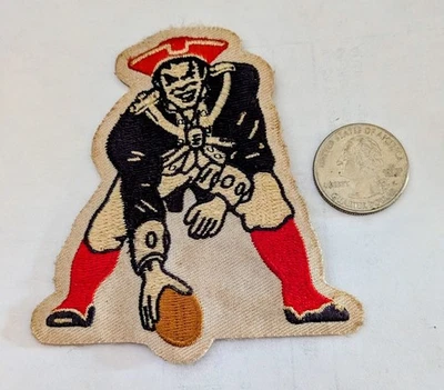 New England Patriots Vintage 80s Style Patch. Embroidered. Iron On Backing 3"x3" - Image 1 of 3