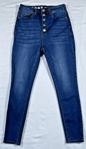 Song Women’s Curvy High Rise Skinny Ankle Buttonfly Jeans Size 9/29 Blue Denim - Picture 1 of 14