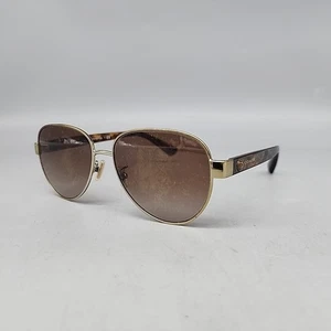 Coach Sonnenbrille Aviator 900513 glänzend hellgold 57 15 140 HC7111 KRATZER - Bild 1 von 8