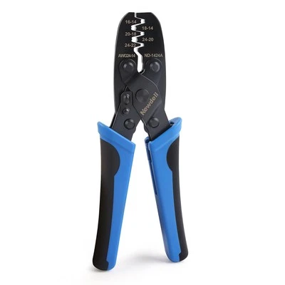 NEWDELI Molex Crimper 24-14 AWG Non-Insulated Open Barrel Crimping Tool for JST Style