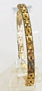Vintage Gold Tone MILOR 925 Sterling Silver Vermeil Bracelet 6 `1/2 In - Picture 1 of 5