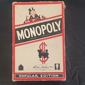 Vintage 1954 Monopoly Game - Popular Edition PARKER BROTHERS ; In Original Box - Picture 1 of 13