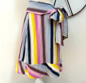 Marc Jacob’s Baumwolle Midi Länge Tie Waist Regenbogen Geometrisch Rock XS - Bild 1 von 5