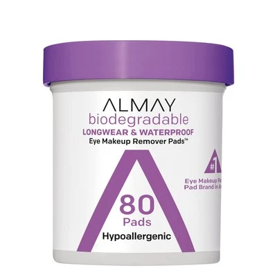 Almay Biodegradable Makeup Remover Pads, Longwear & Waterproof, Hypoallergeni... - Image 1 of 4